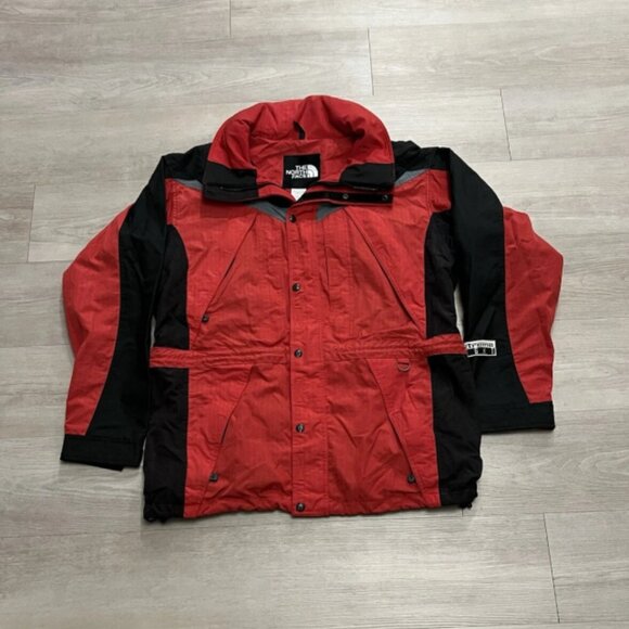Vintage 90s The North Face Red Black Extreme Light Ski Coat Jacket Size Large